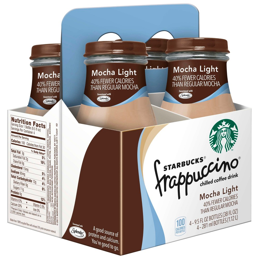 Starbucks Frappuccino Mocha Lite Coffee Drink - 4pk/9.5 Fl Oz Glass Bottles