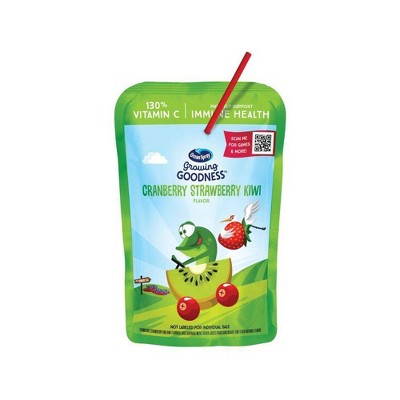 Ocean Spray Growing Goodness Juice Beverage, Cranberry Strawberry Kiwi,Immune Health, 6 Fl Oz., 8 Count Pouches thumbnail