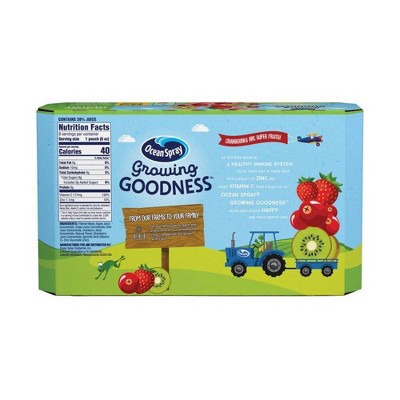 Ocean Spray Growing Goodness Juice Beverage, Cranberry Strawberry Kiwi,Immune Health, 6 Fl Oz., 8 Count Pouches thumbnail