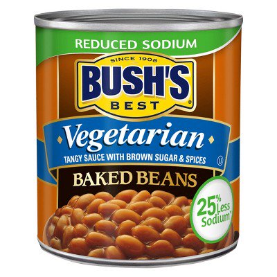(6 Pack)  Bushs Best Reduced Sodium Vegetarian Baked Beans 16 Oz