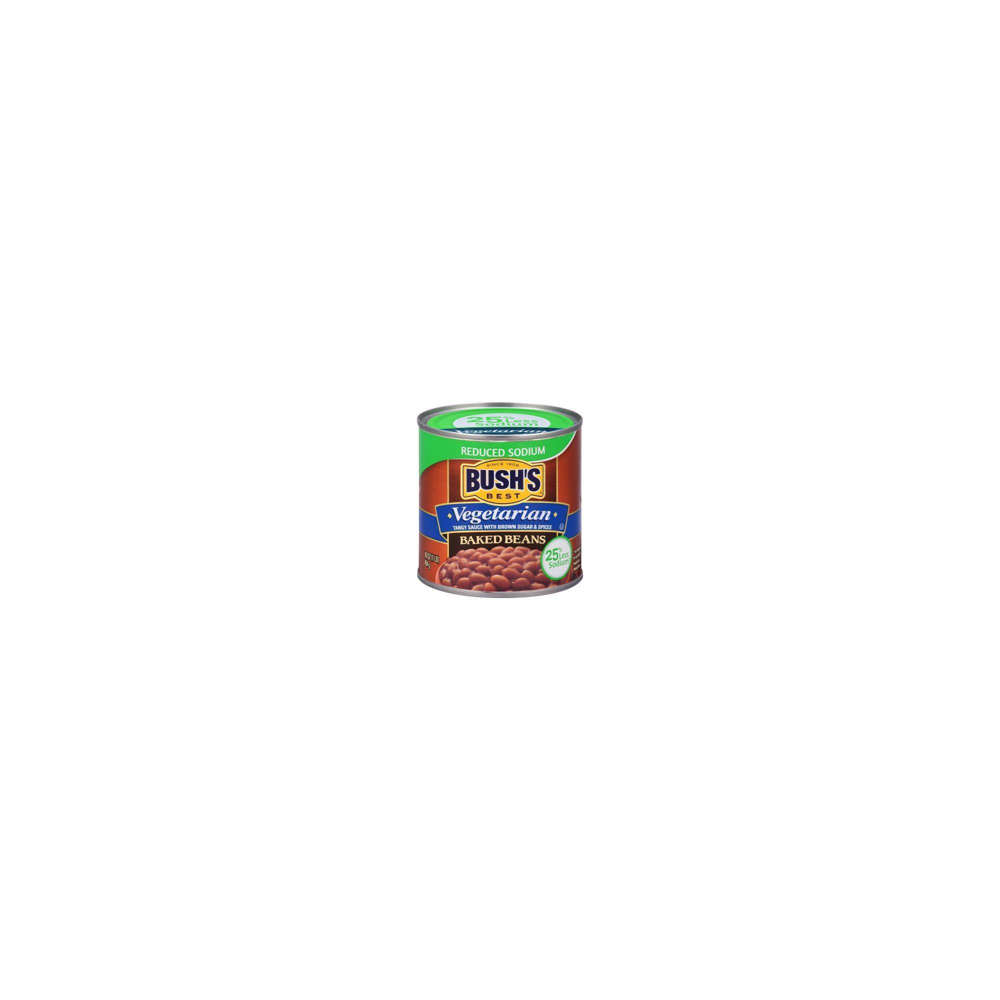 (6 Pack)  Bushs Best Reduced Sodium Vegetarian Baked Beans 16 Oz thumbnail