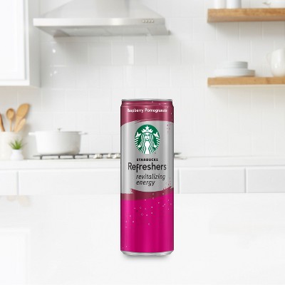 Starbucks Refreshers Raspberry Pomegranate Sparkling Green Coffee Energy Drink - 12 Fl Oz Can thumbnail