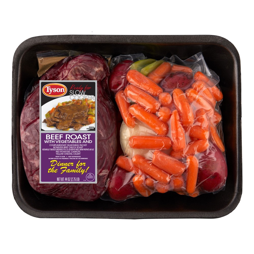 Diet info for Tyson Beef Roast with Vegetables Slow Cooker Kit