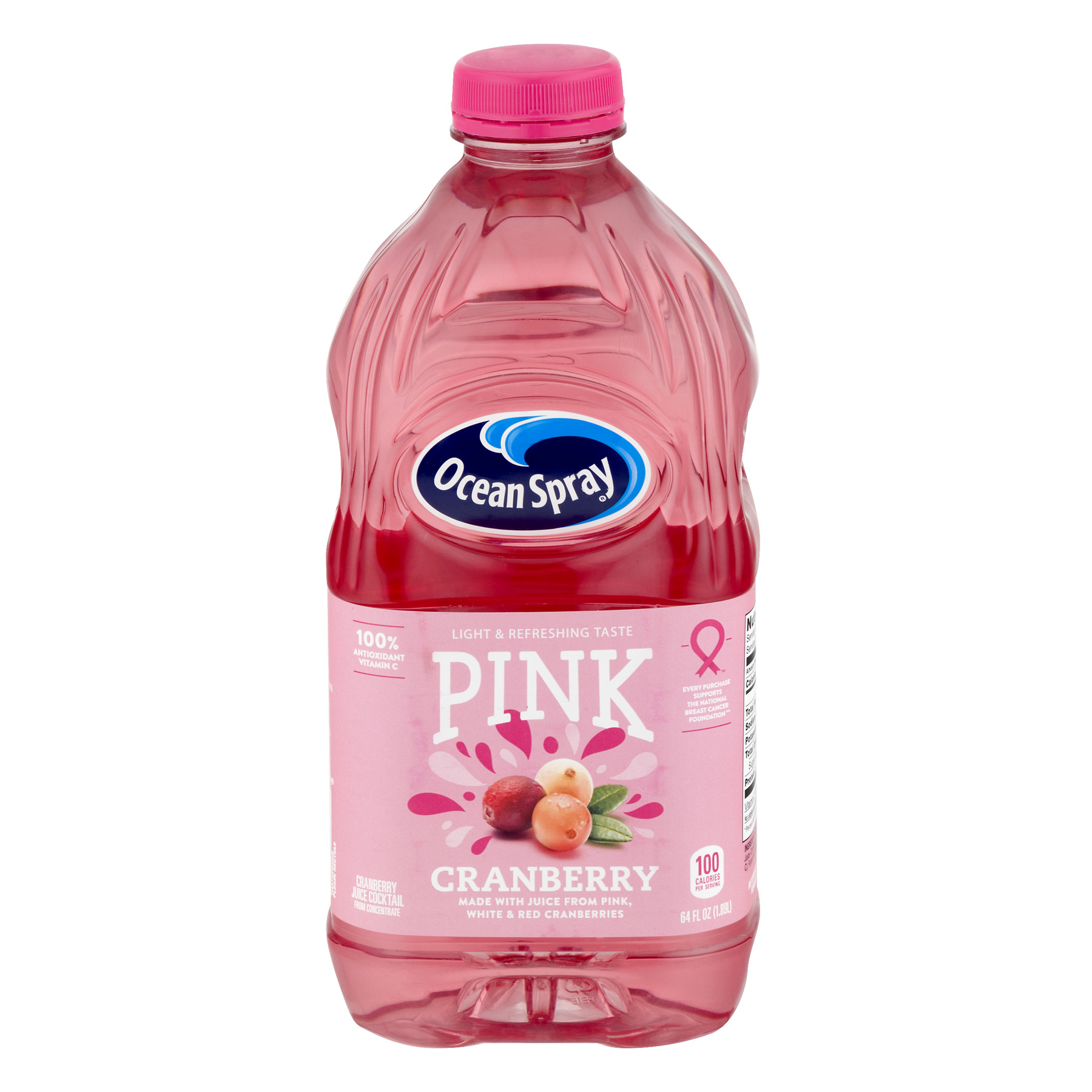 Ocean Spray, Pink Cranberry Juice Cocktail, 64 Oz (Case of 8)