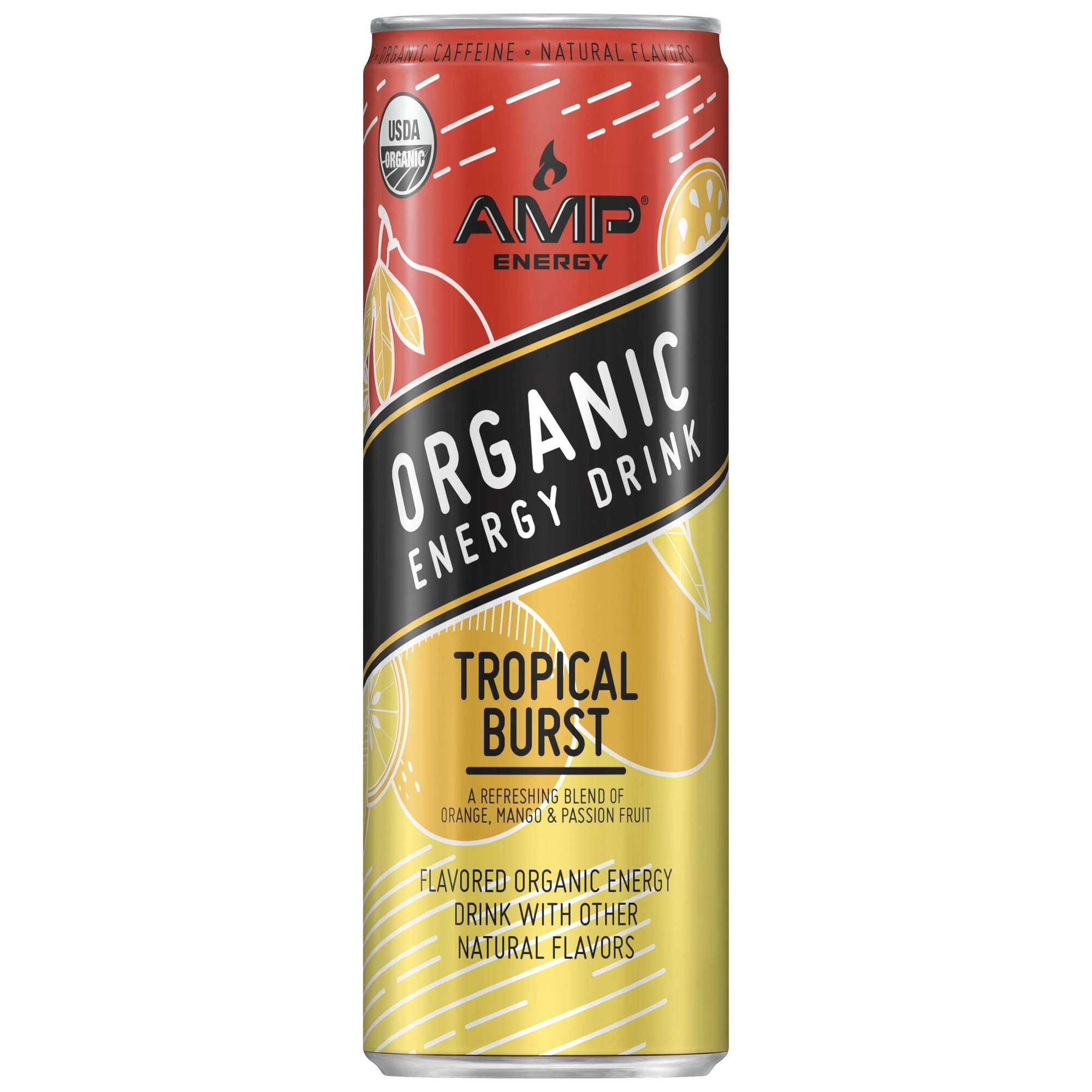 AMP Energy Organic Tropical Burst Energy Drink, 12 Fl. Oz.