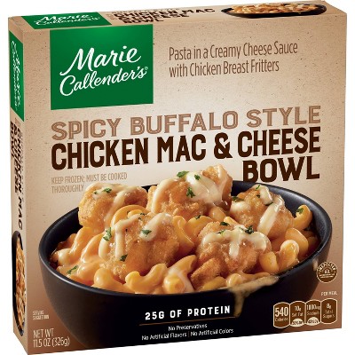 Fried Buffalo Style Mac & Cheese Pasta in a Creamy Cheese Sauce with Chicken Breast Fritters Bowl, Fried Chicken Buffalo Style Mac & Cheese Bowl thumbnail