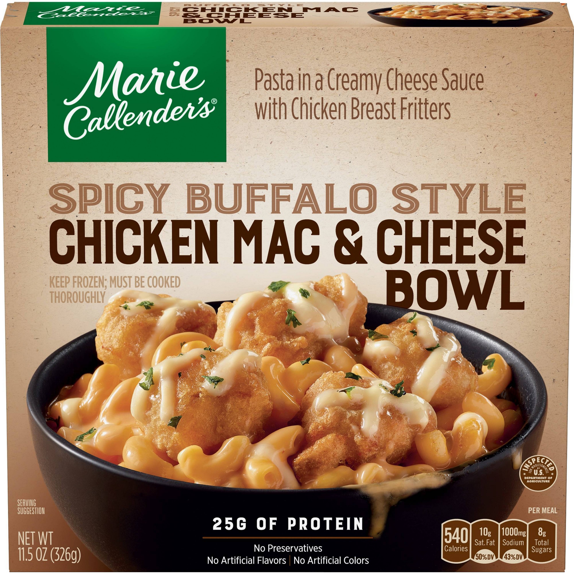 Fried Buffalo Style Mac & Cheese Pasta in a Creamy Cheese Sauce with Chicken Breast Fritters Bowl, Fried Chicken Buffalo Style Mac & Cheese Bowl thumbnail