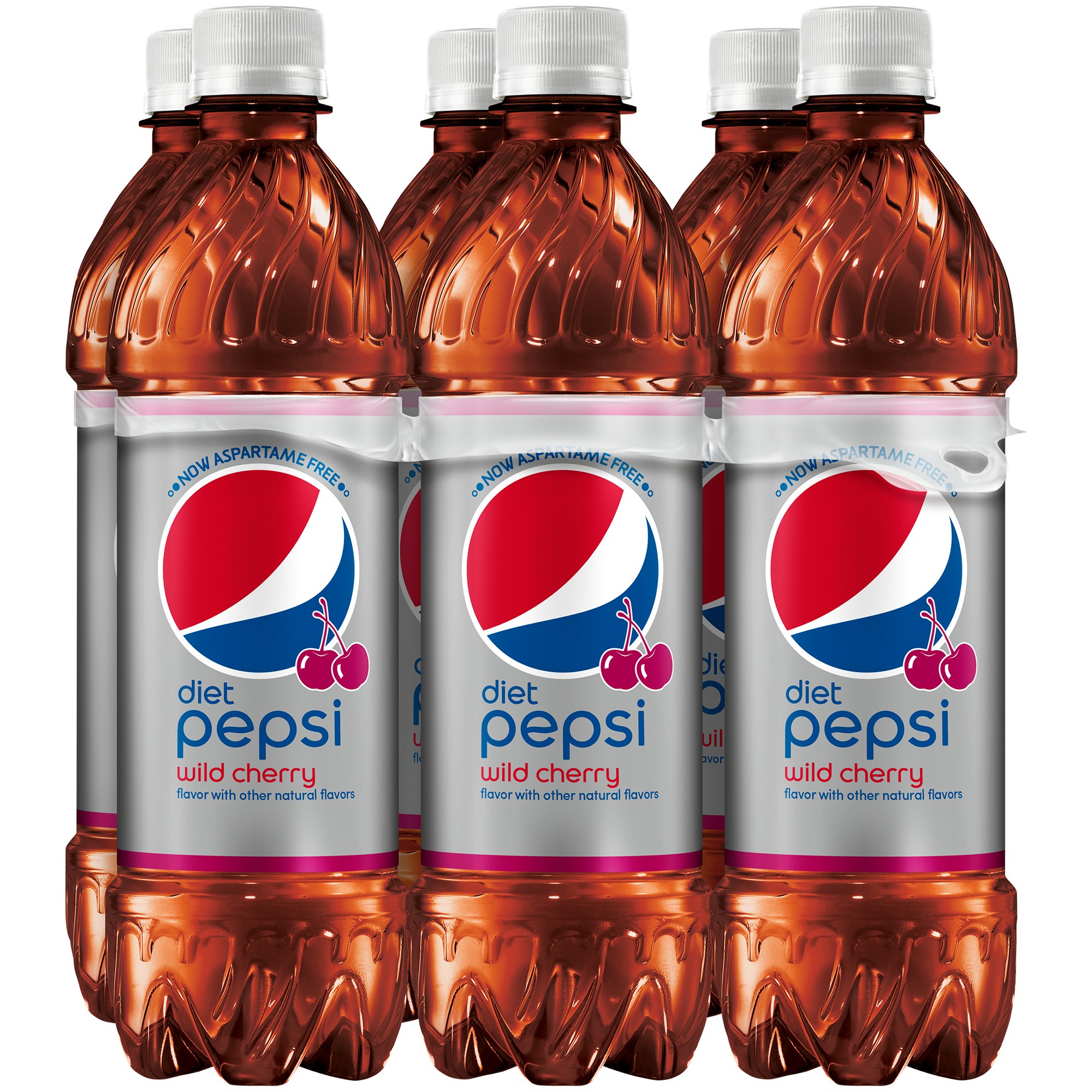 Diet Pepsi Cola Wild Cherry Soda Pop  16.9 Fl Oz  6 Pack Bottles thumbnail