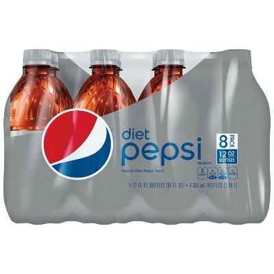 Diet Pepsi Cola Soda Pop  12 Fl Oz  8 Pack Bottles thumbnail