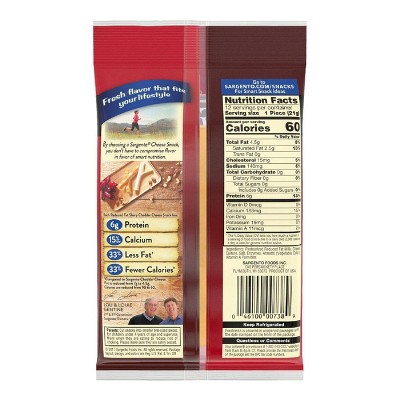 Sargento Natural Reduced Fat Sharp Cheddar Cheese Sticks - 12ct thumbnail