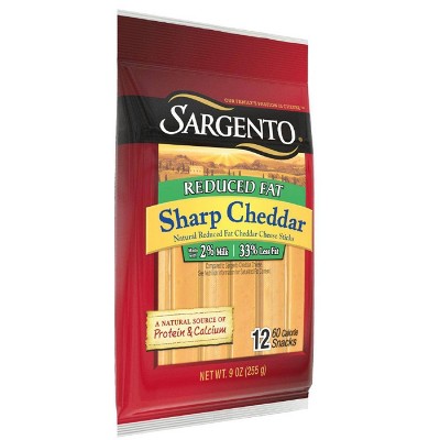 Sargento Natural Reduced Fat Sharp Cheddar Cheese Sticks - 12ct thumbnail
