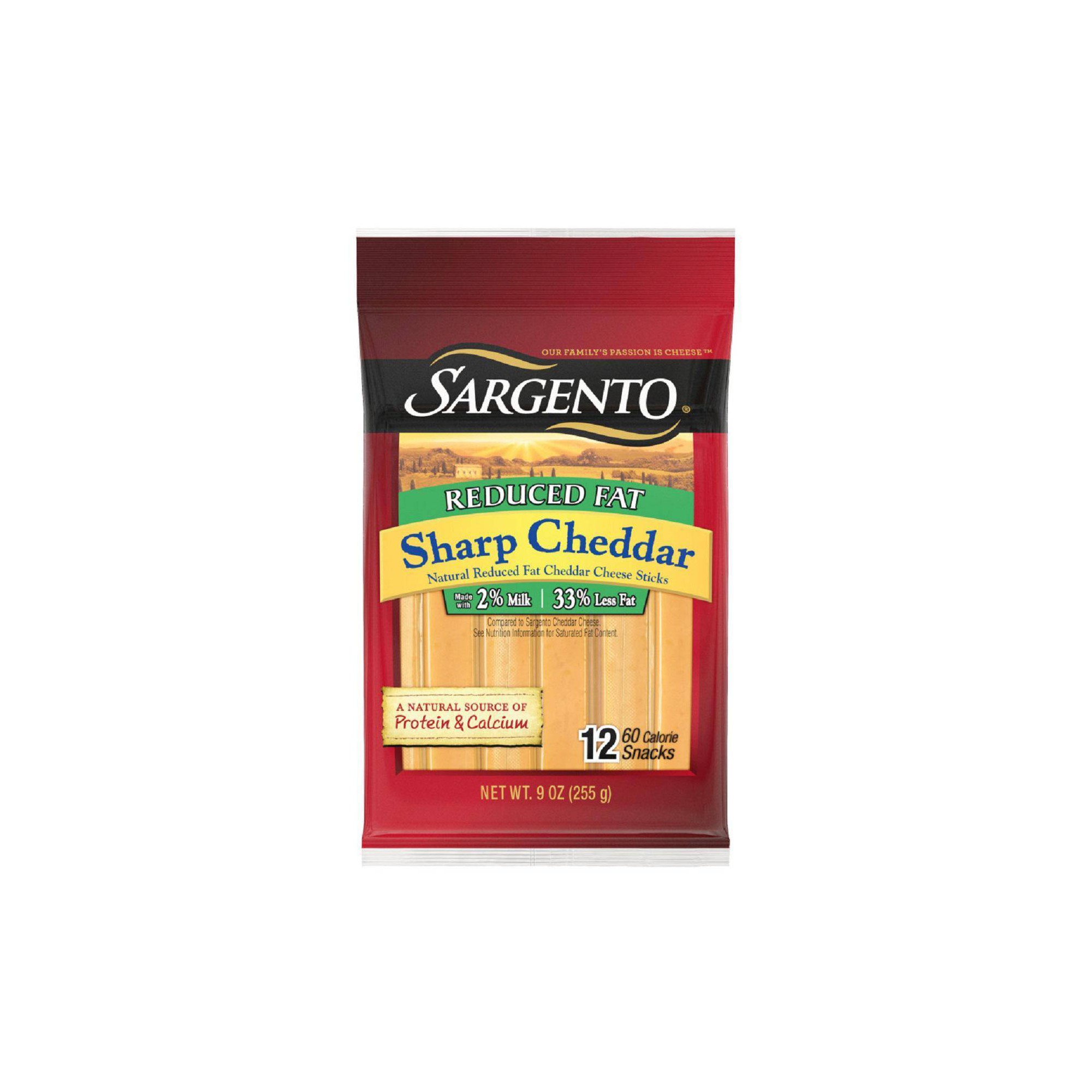 Sargento Natural Reduced Fat Sharp Cheddar Cheese Sticks - 12ct thumbnail