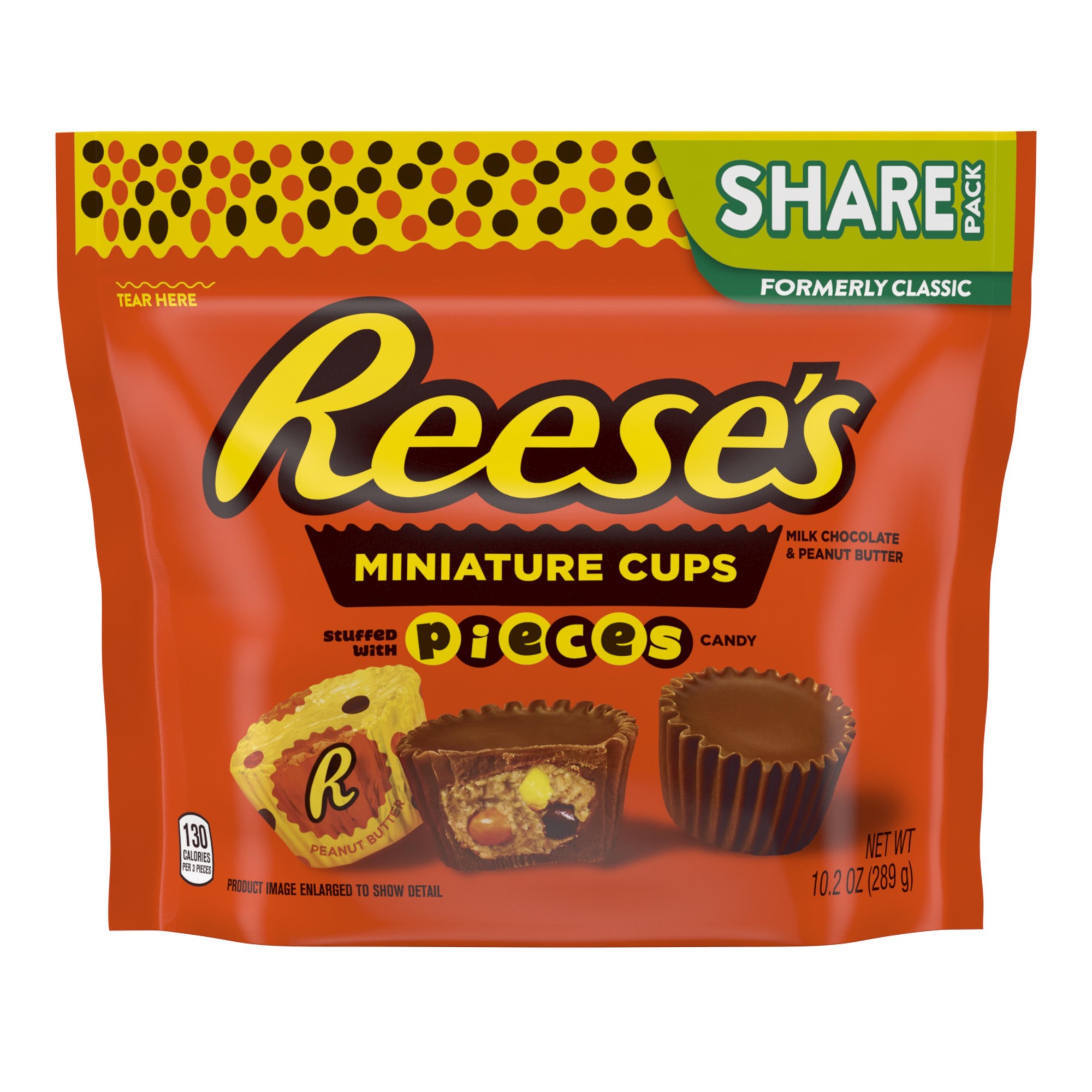 Reese's Milk Chocolate Peanut Butter Cups Miniatures with Reese's Pieces Candy, 10.2 Oz | CVS