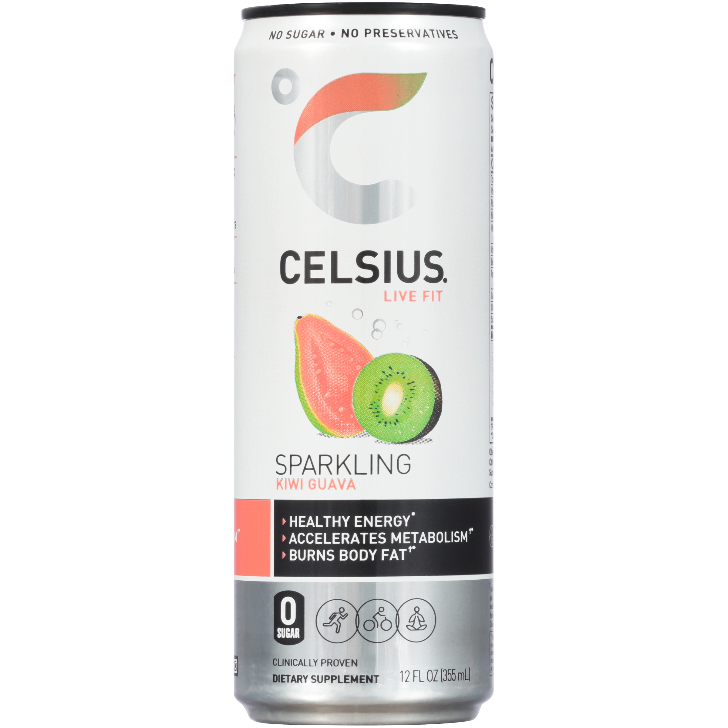 Celsius Sparkling Kiwi Guava Fitness Drink, Zero Sugar, 12 Oz | CVS