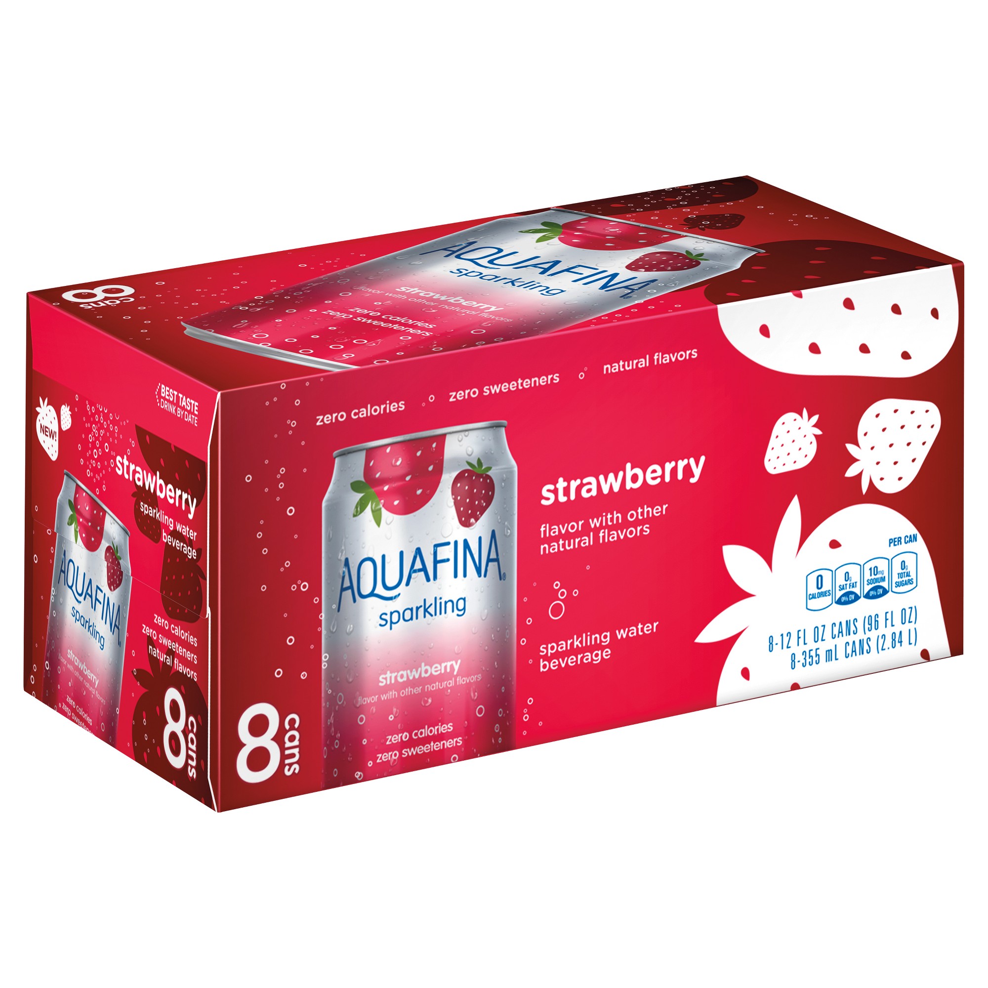 Aquafina Sparkling Strawberry - 8pk/12 Fl Oz Cans thumbnail