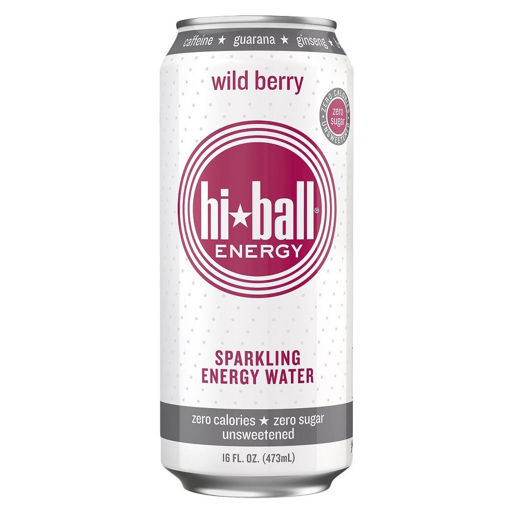 Hiball Sparkling Water Wild Berry Energy Drink - 16 Fl Oz Can