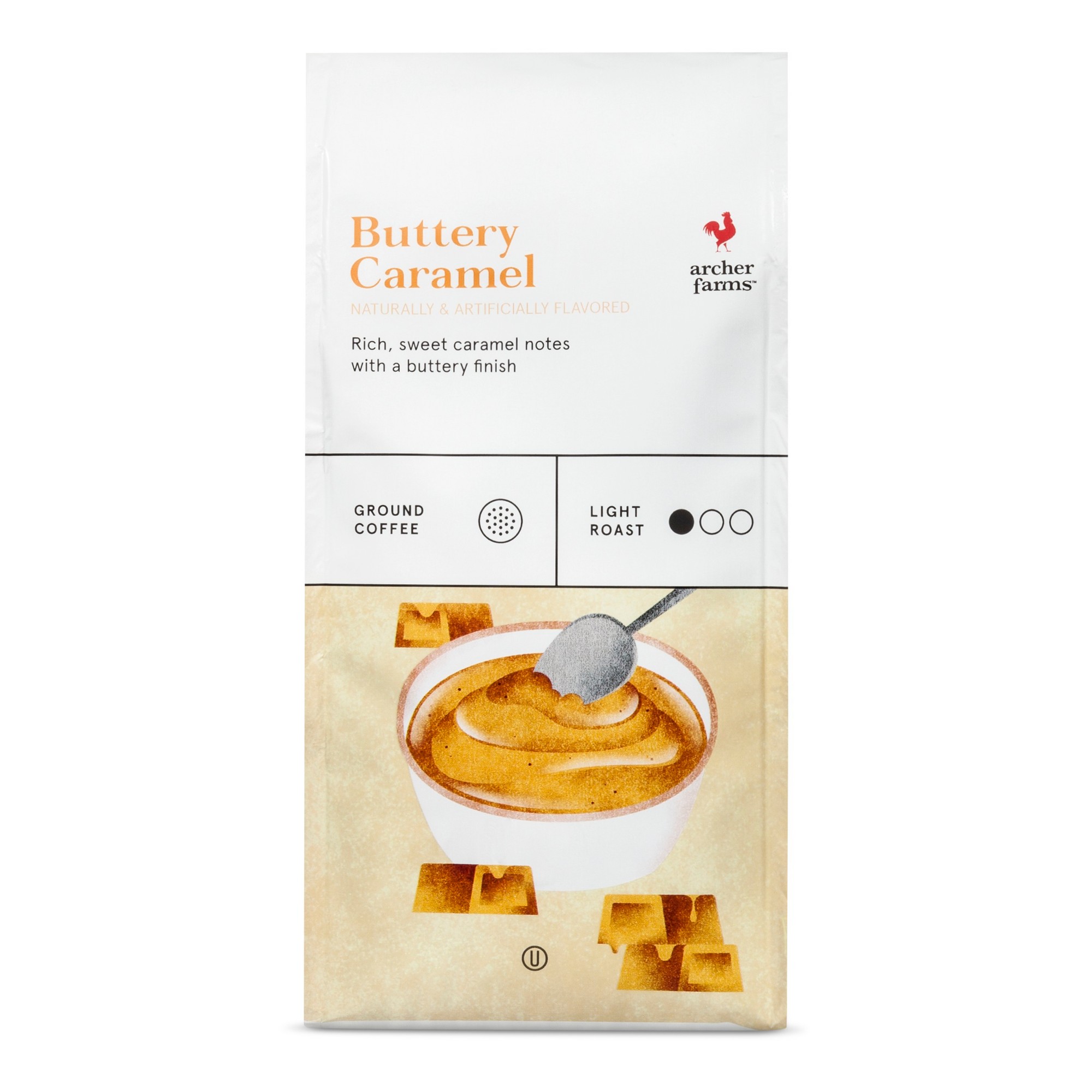 Buttery Caramel Light Roast Ground Coffee - 12oz - Archer Farms thumbnail