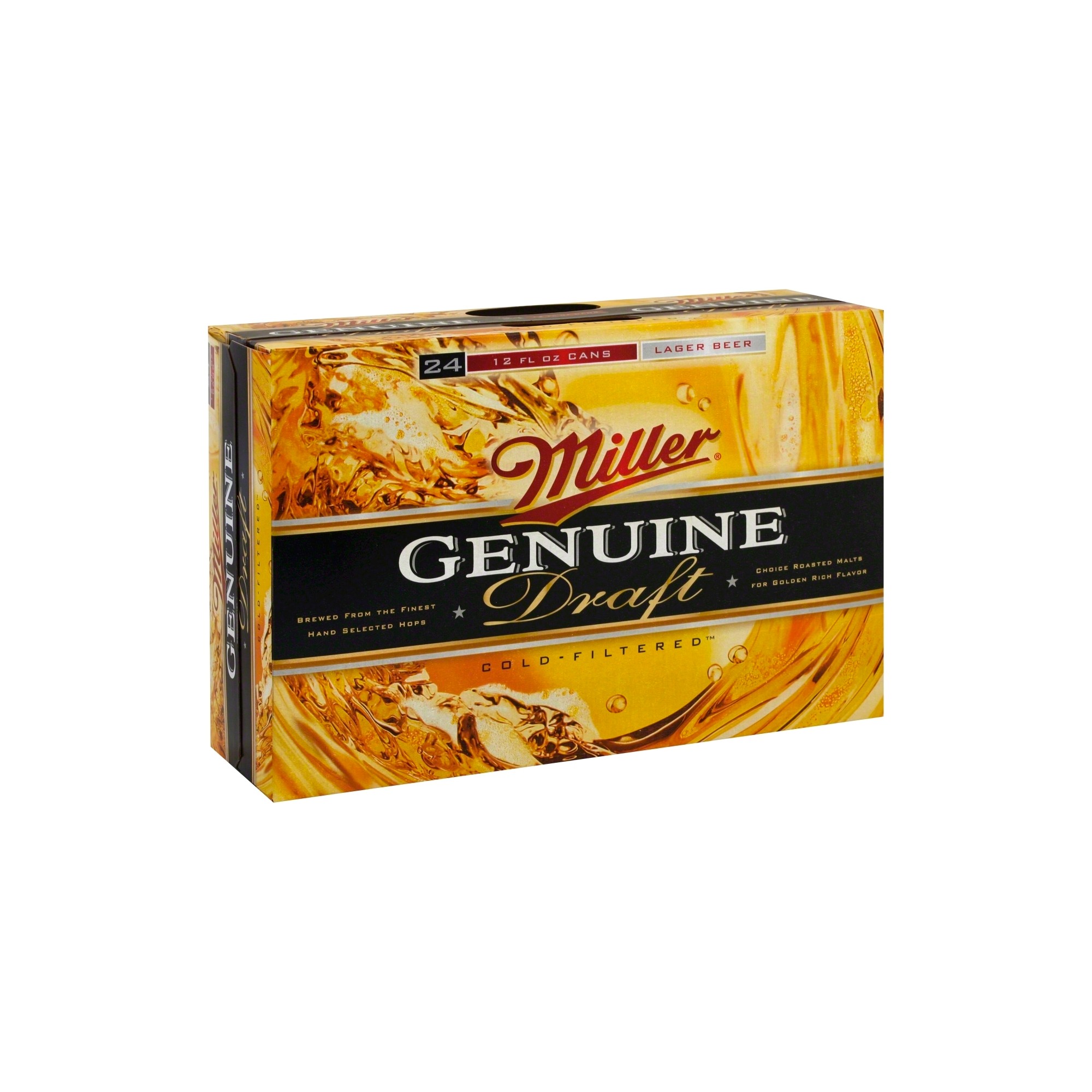 Miller Genuine Draft Beer, American Lager, 24 Pack Beer, 12 Fl. Oz. Cans, 4.6% ABV thumbnail