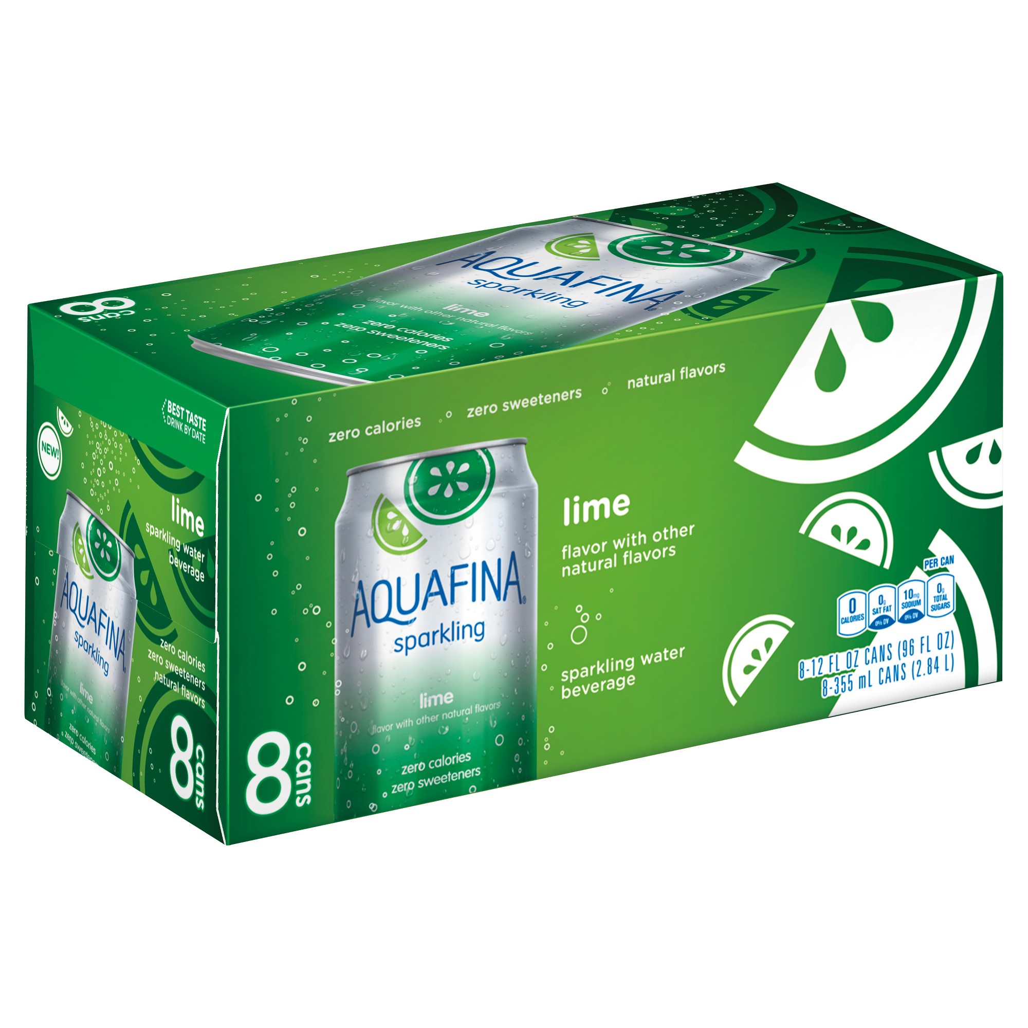 Aquafina Lime Sparkling Water, 12 Fl. Oz., 8 Count thumbnail