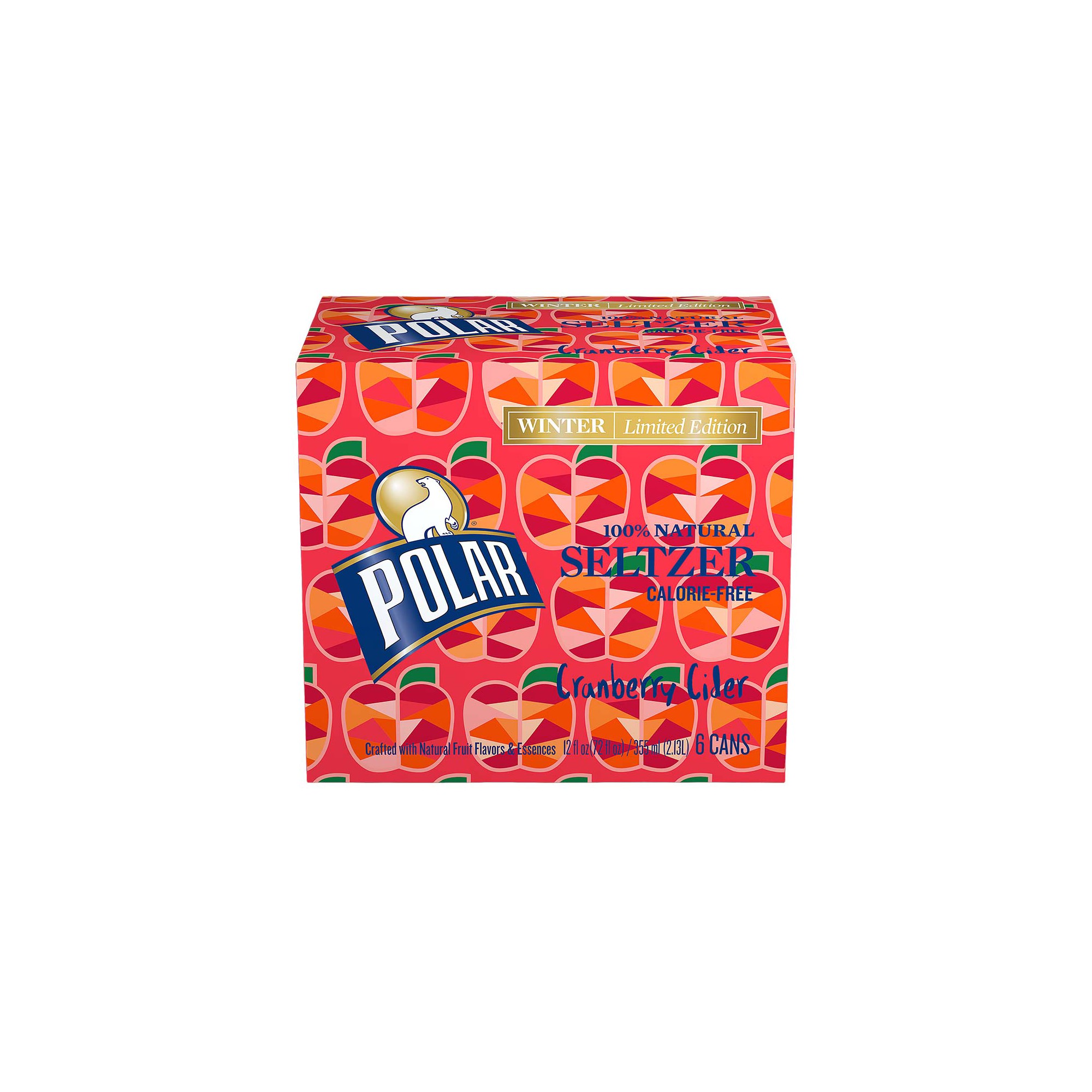 Polar Cranberry Cider Seltzer Water - 6pk/12 Fl Oz Sleek Cans thumbnail