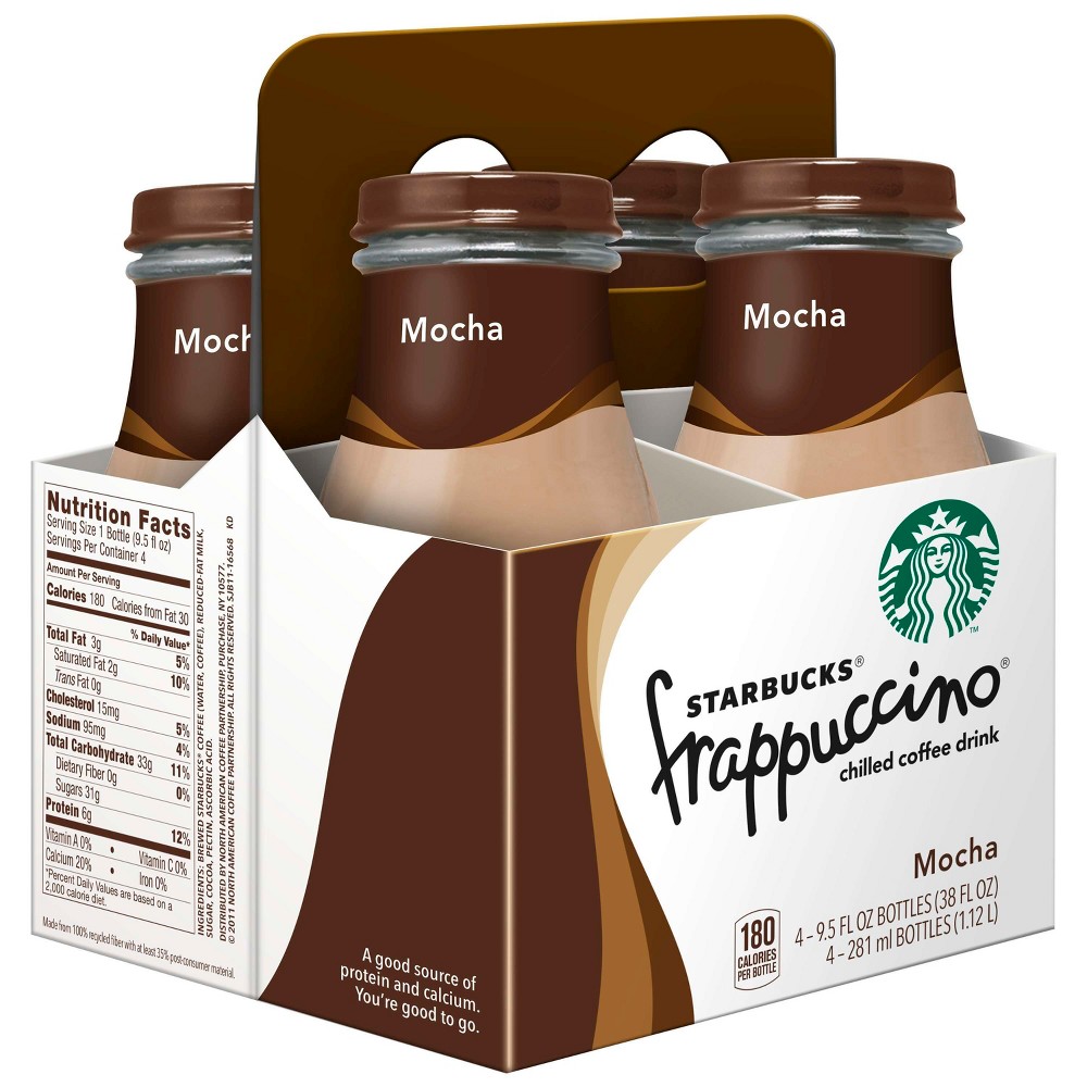 Starbucks Frappuccino Mocha Coffee Drink - 4pk/9.5 Fl Oz Glass Bottles