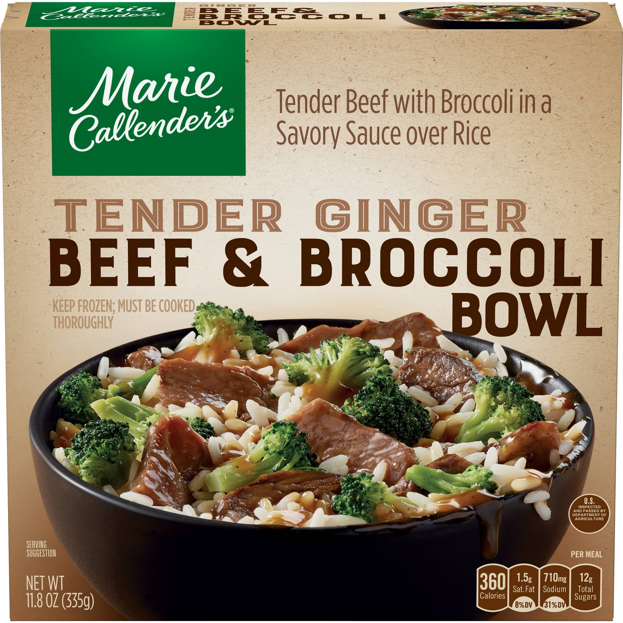 Marie Callender's Tender Ginger Beef and Broccoli Bowl 11.8 Oz (335g) thumbnail