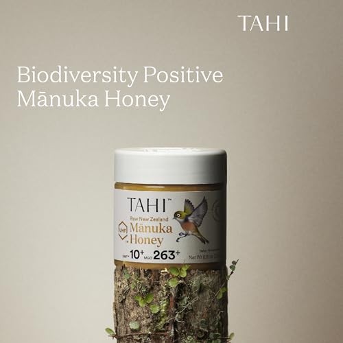 Tahi Raw Manuka Honey New Zealand UMF 10+ Certified (MGO 263+) - 100% Sustainable, Monofloral and Natural Honey - Non-GMO, Glyphosate-Free and Gluten- thumbnail