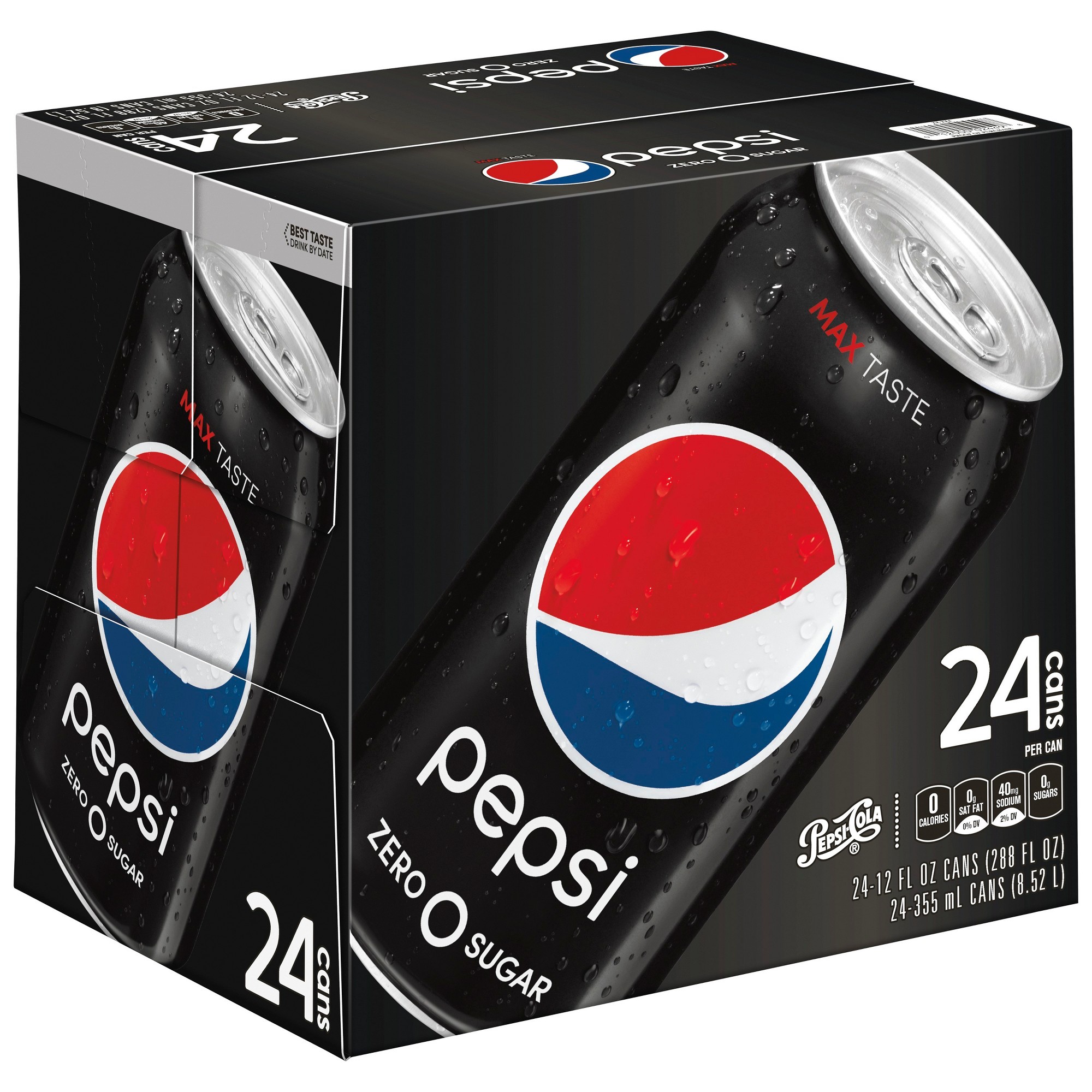 Pepsi Zero Sugar - 24pk/12 Fl Oz Cans thumbnail