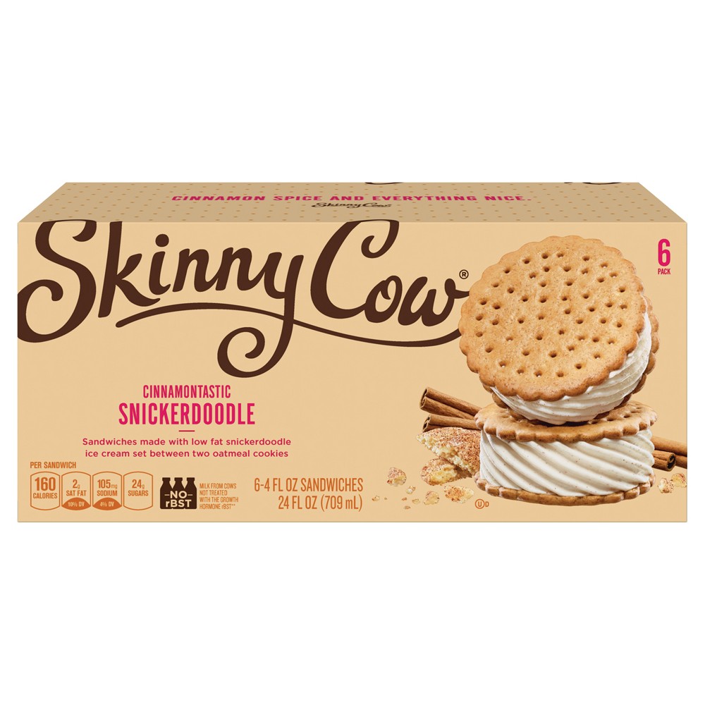 Sandwiches Made with Low Fat Cinnamontastic Snickerdoodle Ice Cream Set Between Two Oatmeal Cookies, Cinnamontastic Snickerdoodle