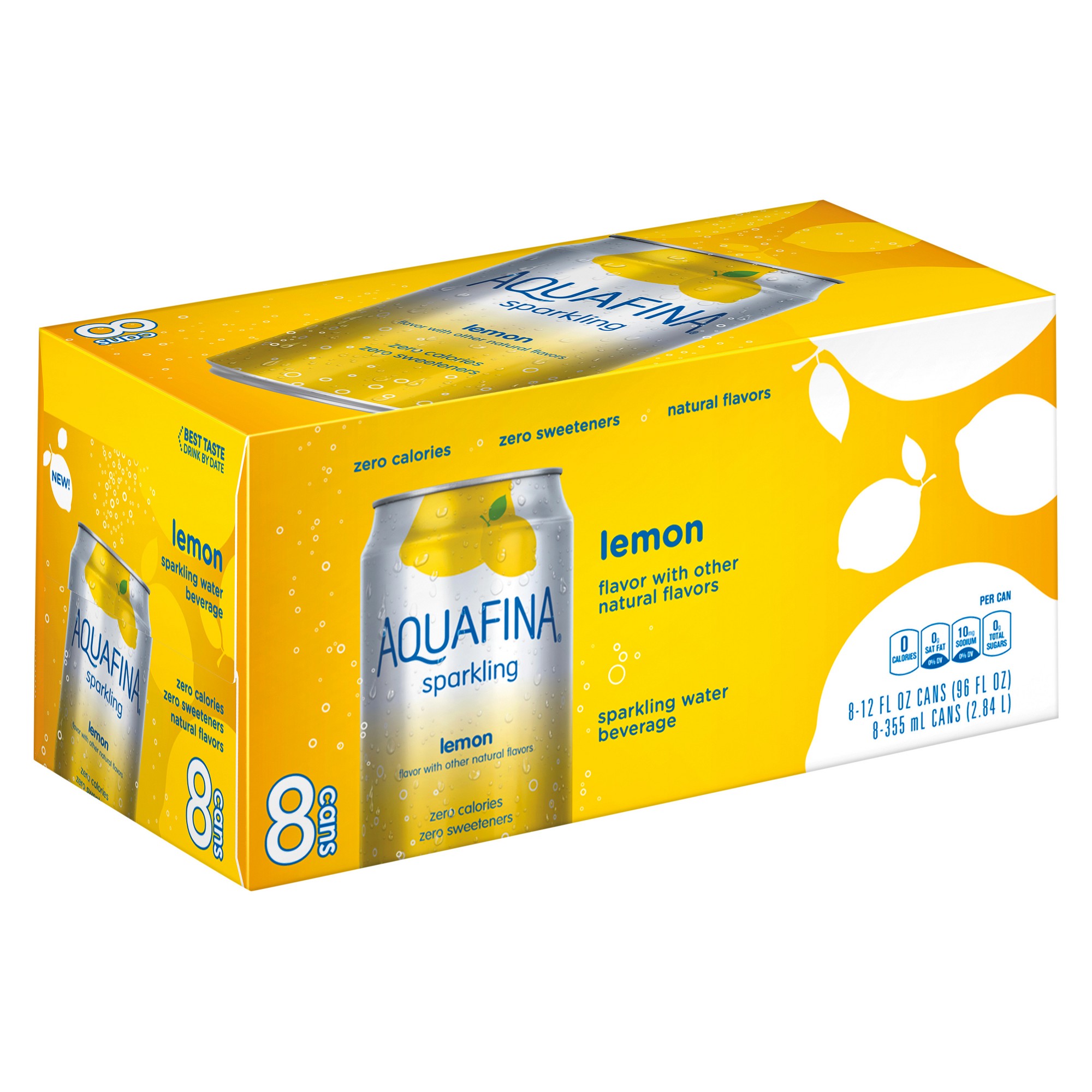 Aquafina Lemon Sparkling Water, 12 Fl. Oz., 8 Count thumbnail
