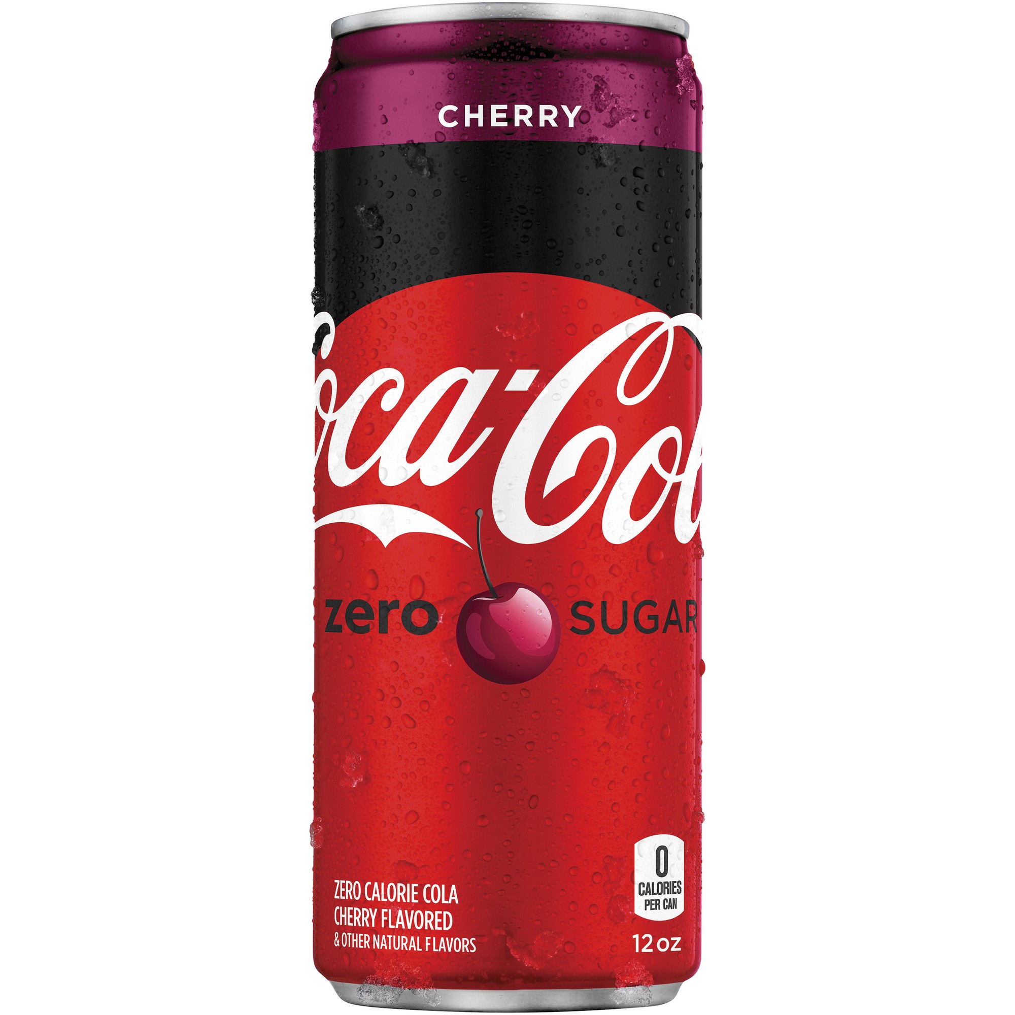 Coca-Cola Cherry Zero Sugar Diet Soda Soft Drink, 12 Fl Oz