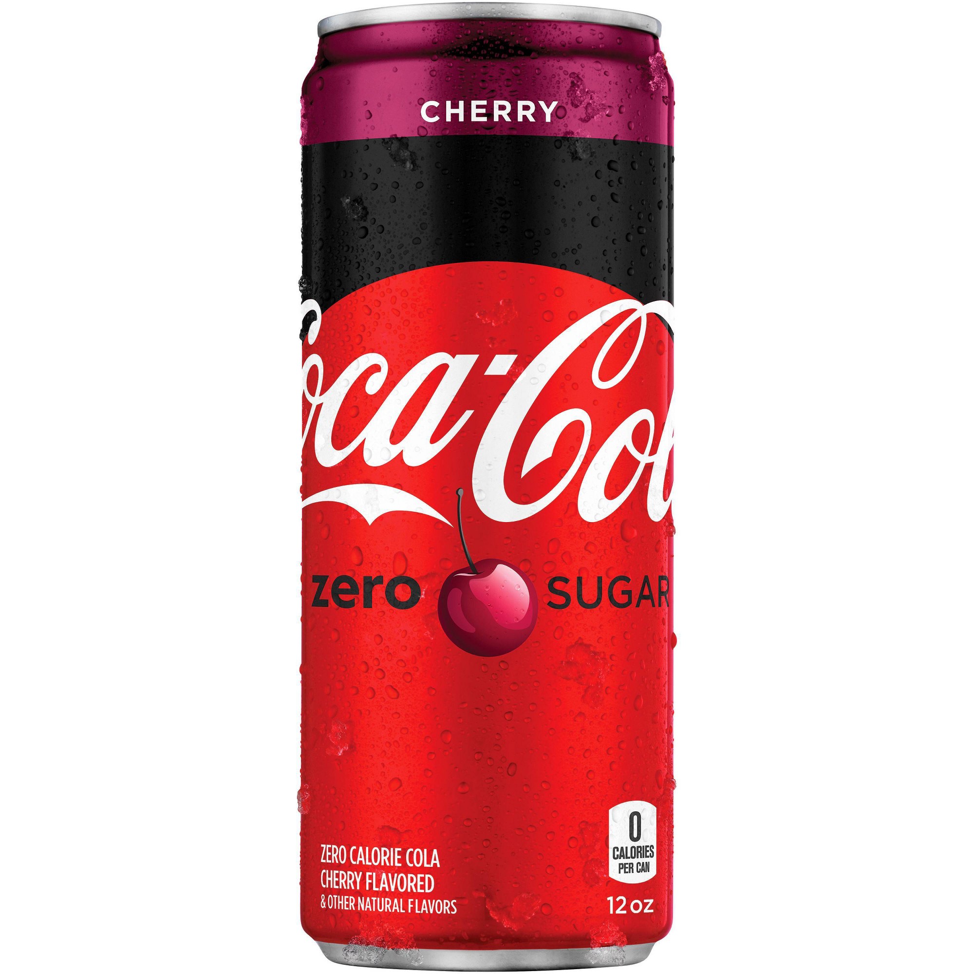 Coca-Cola Cherry Zero Sugar Diet Soda Soft Drink, 12 Fl Oz thumbnail