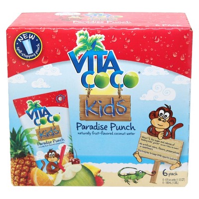 Vita Coco Kids Paradise Punch Fruit-Flavored Coconut Water - 6pk/6 Fl Oz Cartons thumbnail