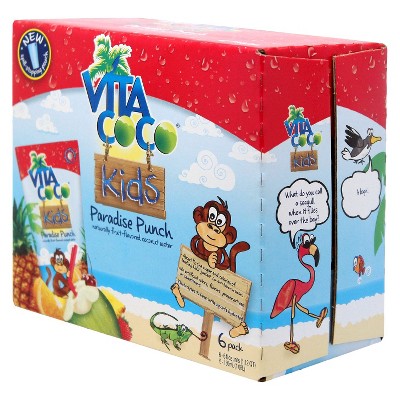 Vita Coco Kids Paradise Punch Fruit-Flavored Coconut Water - 6pk/6 Fl Oz Cartons thumbnail