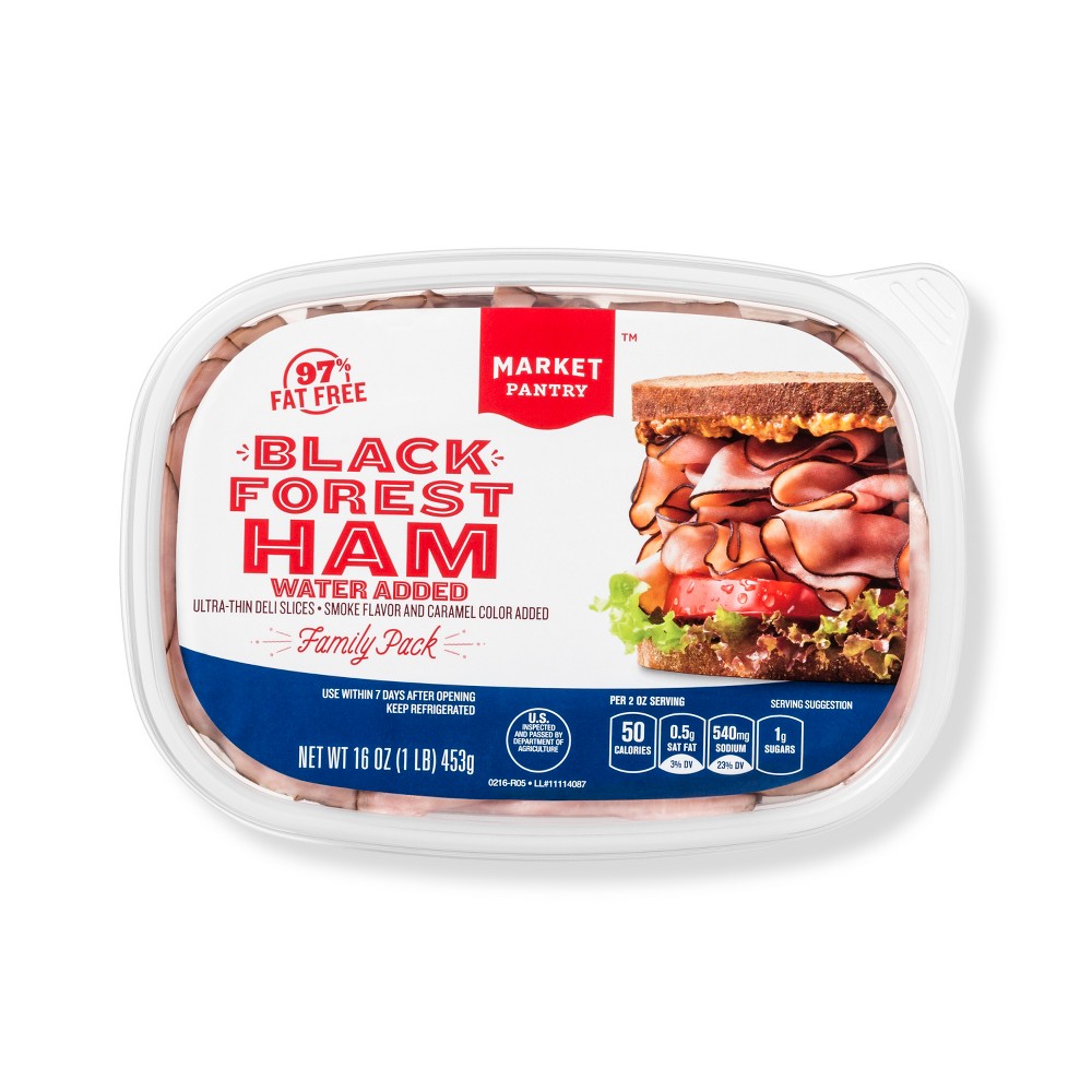 Ultra Thin Black Forest Ham - 16oz - Market Pantry Image