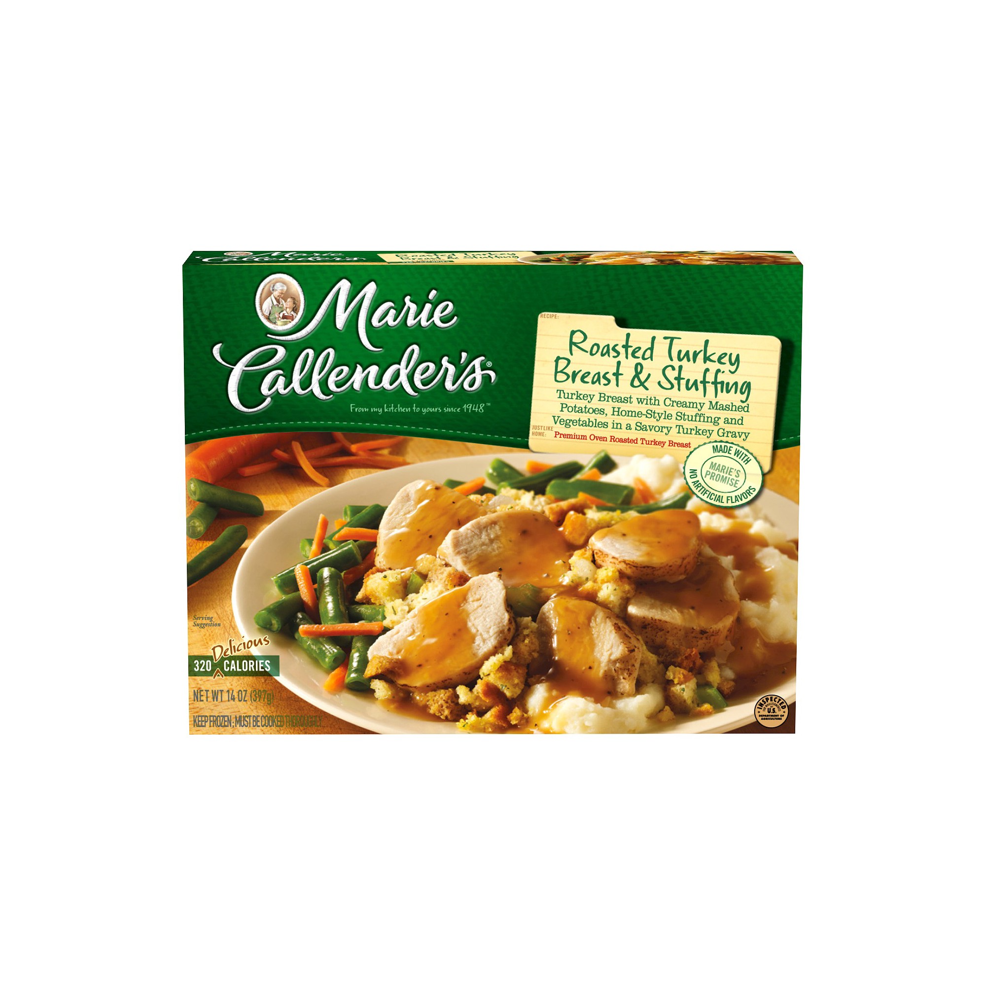 Marie Callender's Roasted Turkey Breast & Stuffing - Frozen Meal, 11.5 Oz thumbnail
