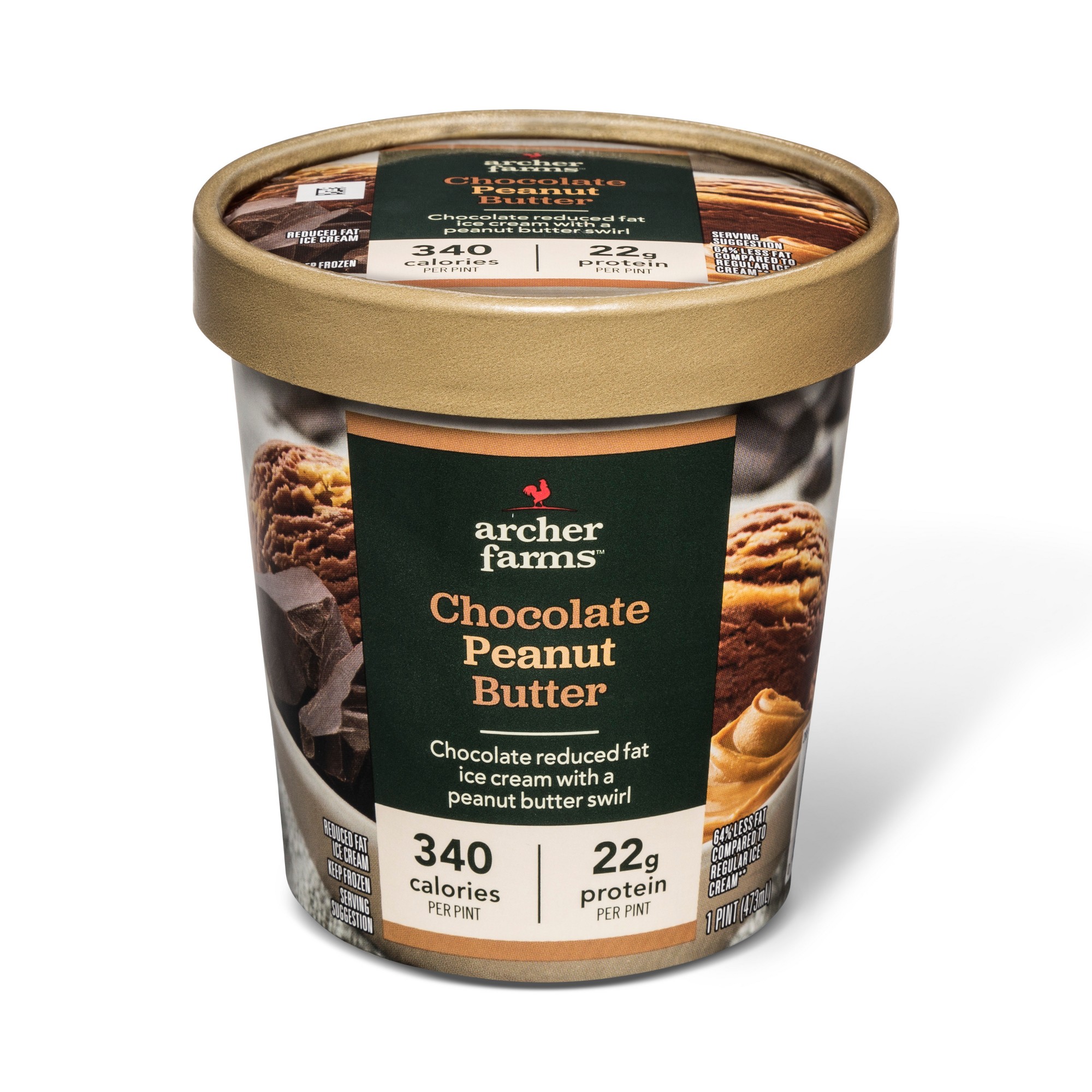 Chocolate Reduced Fat Ice Cream with a Peanut Butter Swirl, Chocolate Peanut Butter thumbnail