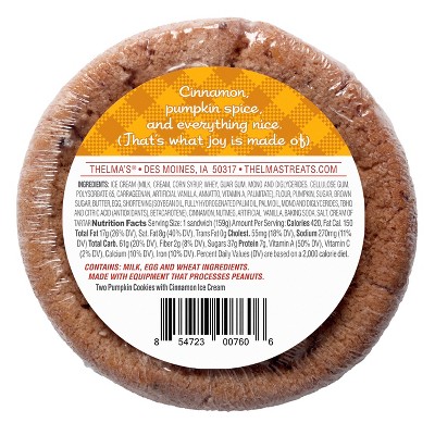 Thelma's Pumpkin Spice Ice Cream Sandwich - 1ct thumbnail