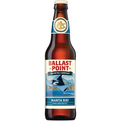 Ballast Point Manta Ray Double IPA Craft Beer, 6 Pk 12 Fl Oz Bottles, 8.5% ABV thumbnail