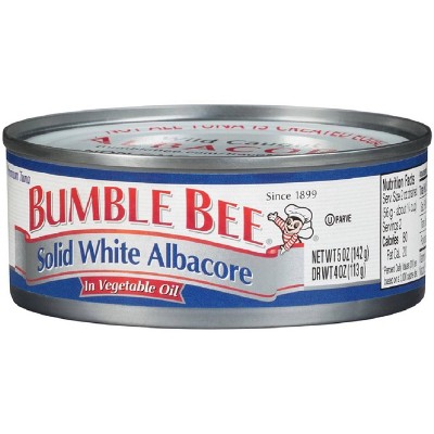 Bumble Bee Solid White Albacore Tuna in Vegetable Oil 5 Oz thumbnail