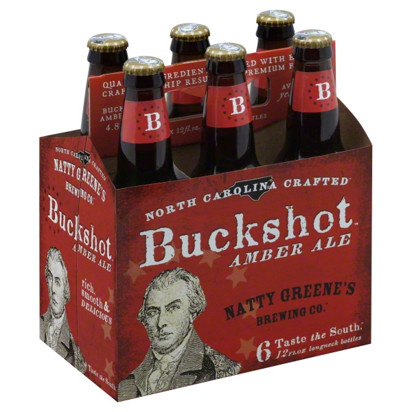 Natty Greene's Brewery, Buckshot Amber Ale, 6 Pack, 12 Fl Oz
