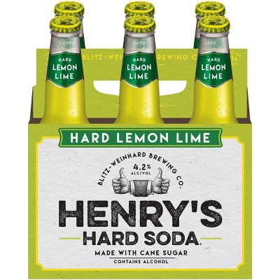 Henry's Hard Soda Lemon Lime, 6 Pack, 12 Fl. Oz. Bottles, 4.2% ABV thumbnail