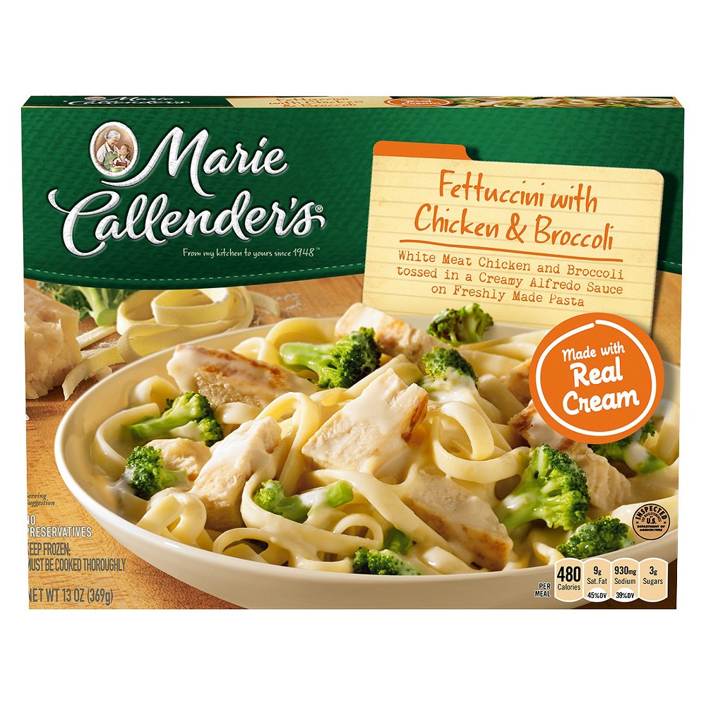 Marie Callenders Frozen Chicken Broccoli Alfredo Fettucine Dinner - 13oz