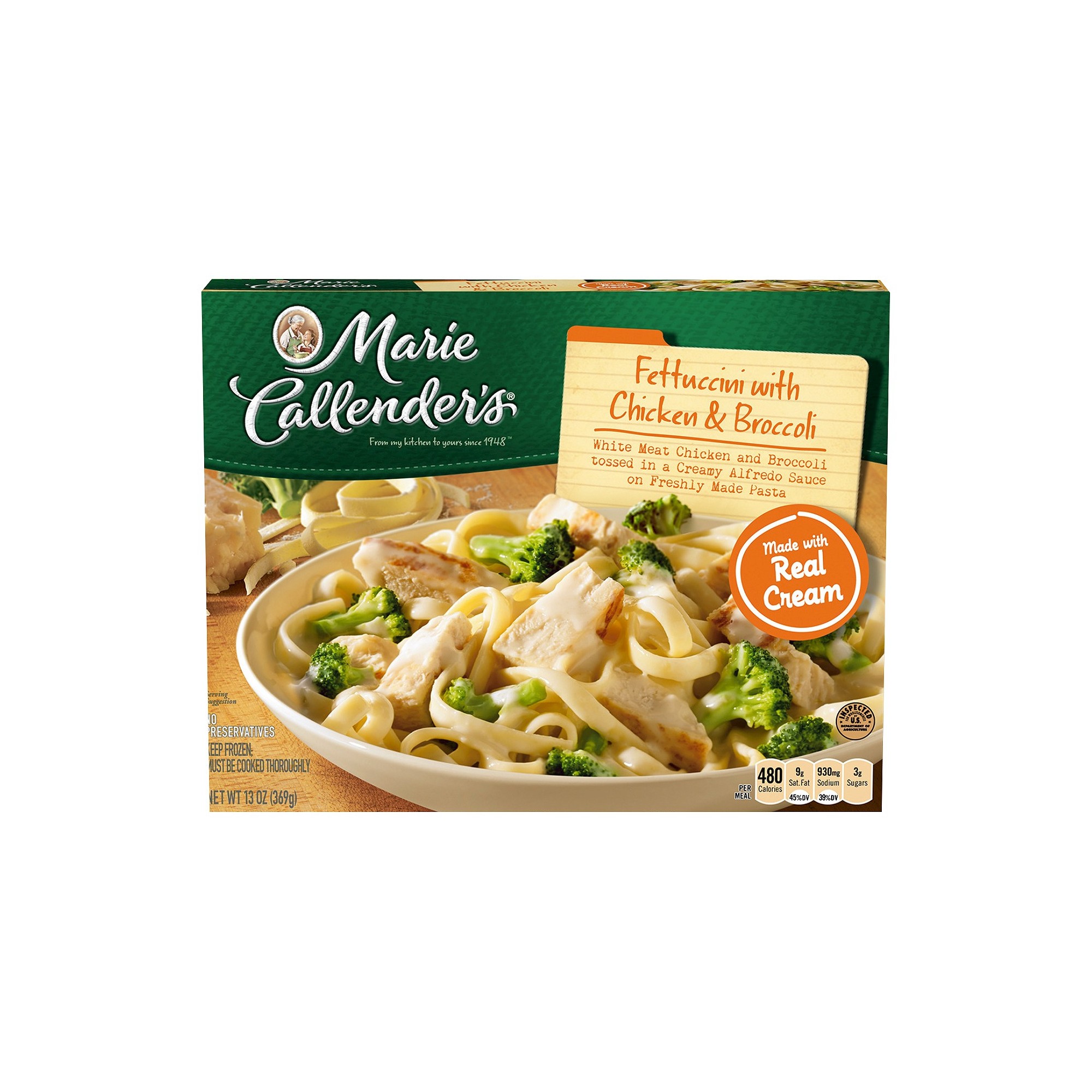Marie Callenders Frozen Chicken Broccoli Alfredo Fettucine Dinner - 13oz thumbnail