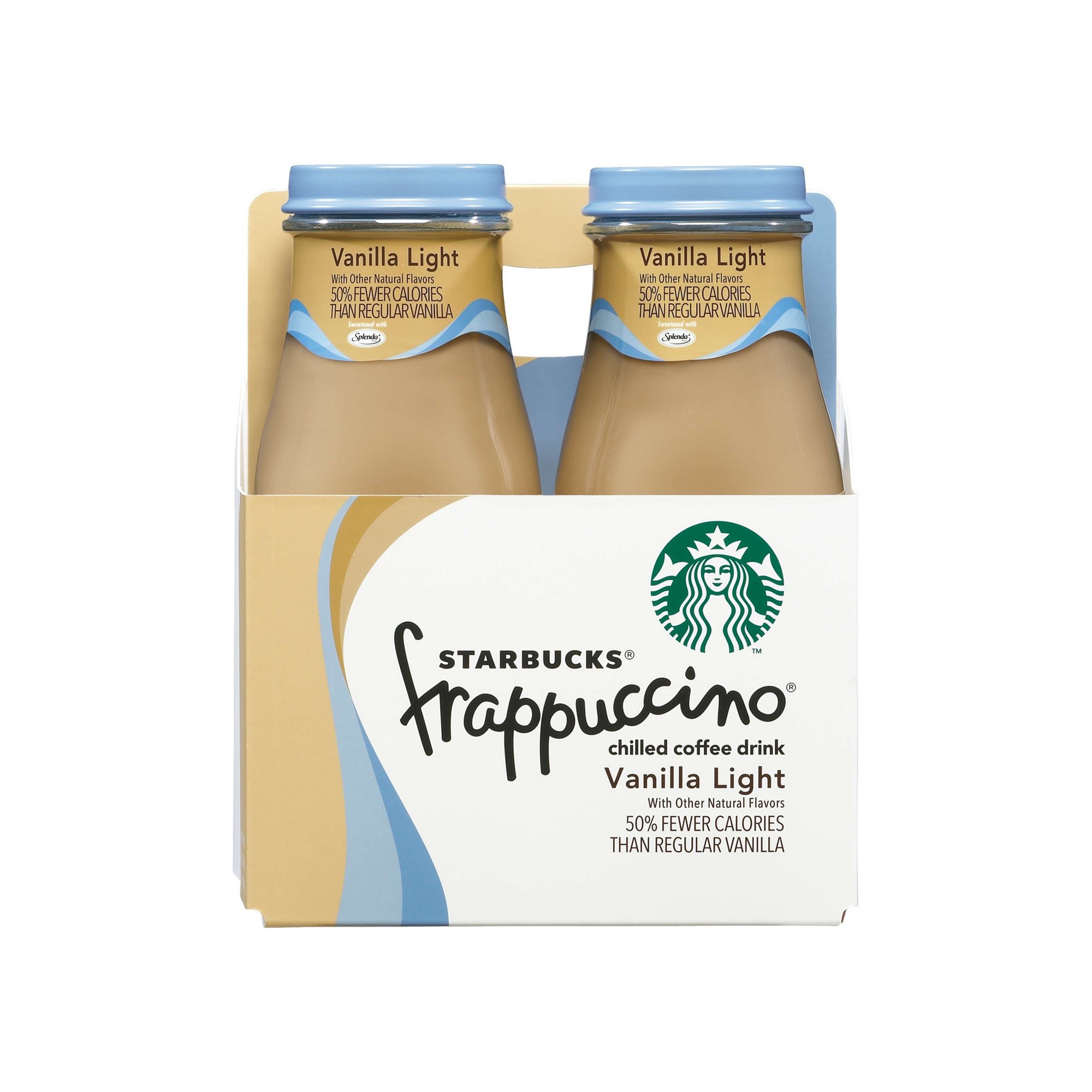 Starbucks Frappuccino Vanilla Light Chilled Coffee Drink - 4pk/9.5 Fl Oz Glass Bottles thumbnail