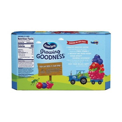 Ocean Spray Growing Goodness Cranberry Blueberry Raspberry Digestive Health Juice Drink - 8pk/6 Fl Oz Pouches thumbnail