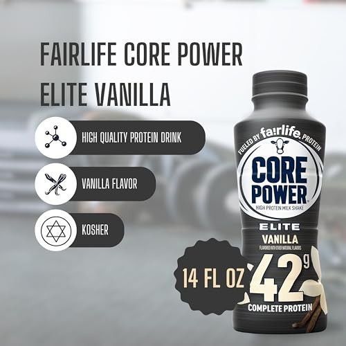 Worldwide Nutrition Bundle: Fairlife Core Power Elite 42g High Protein Milk Shake - Kosher, Vanilla Flavor Protein Shake for Workout Recovery - 14 Fl  thumbnail