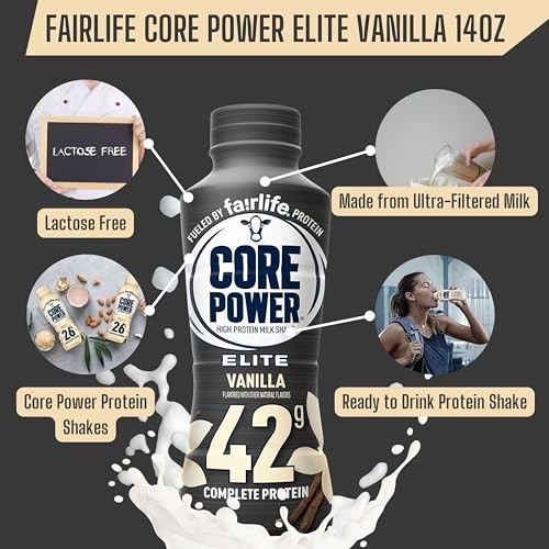 Worldwide Nutrition Bundle: Fairlife Core Power Elite 42g High Protein Milk Shake - Kosher, Vanilla Flavor Protein Shake for Workout Recovery - 14 Fl  thumbnail