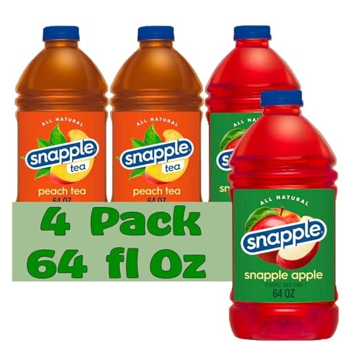 Snapple Variety Pack All Natural Fruit Juice 64 Fl Oz Plastic Bottle 4 Pack