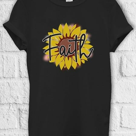 Faith Sunflower Cute Summer T Shirt Hoodie Sweatshirt Jute Bag Kids T Shirt Baseball Pullover Men Women Unisex Baggy Boyfriend Shirt 3443